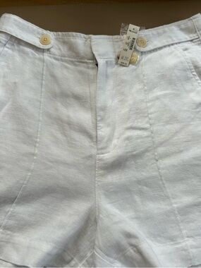 Madewell White Linen Shorts